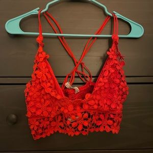 free people bralette red
